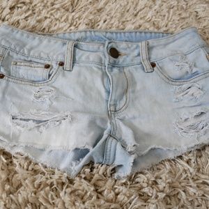 Light Denim shortie shorts